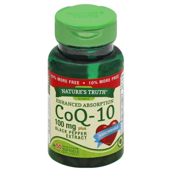 Nature S Truth Coq Plus Black Pepper Extract Softgels Ct