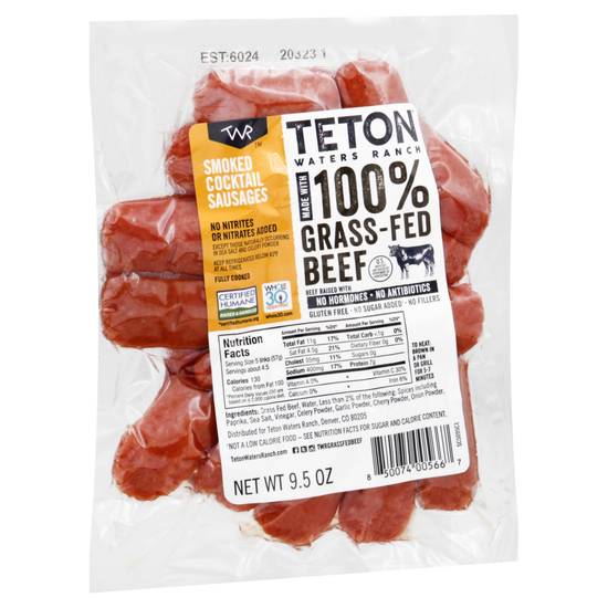 Teton Waters Ranch Smoked Cocktail Sausages Delivery Near You Uber Eats