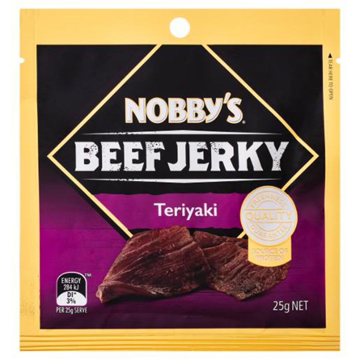 Nobby's Teriyaki Beef Jerky 25g