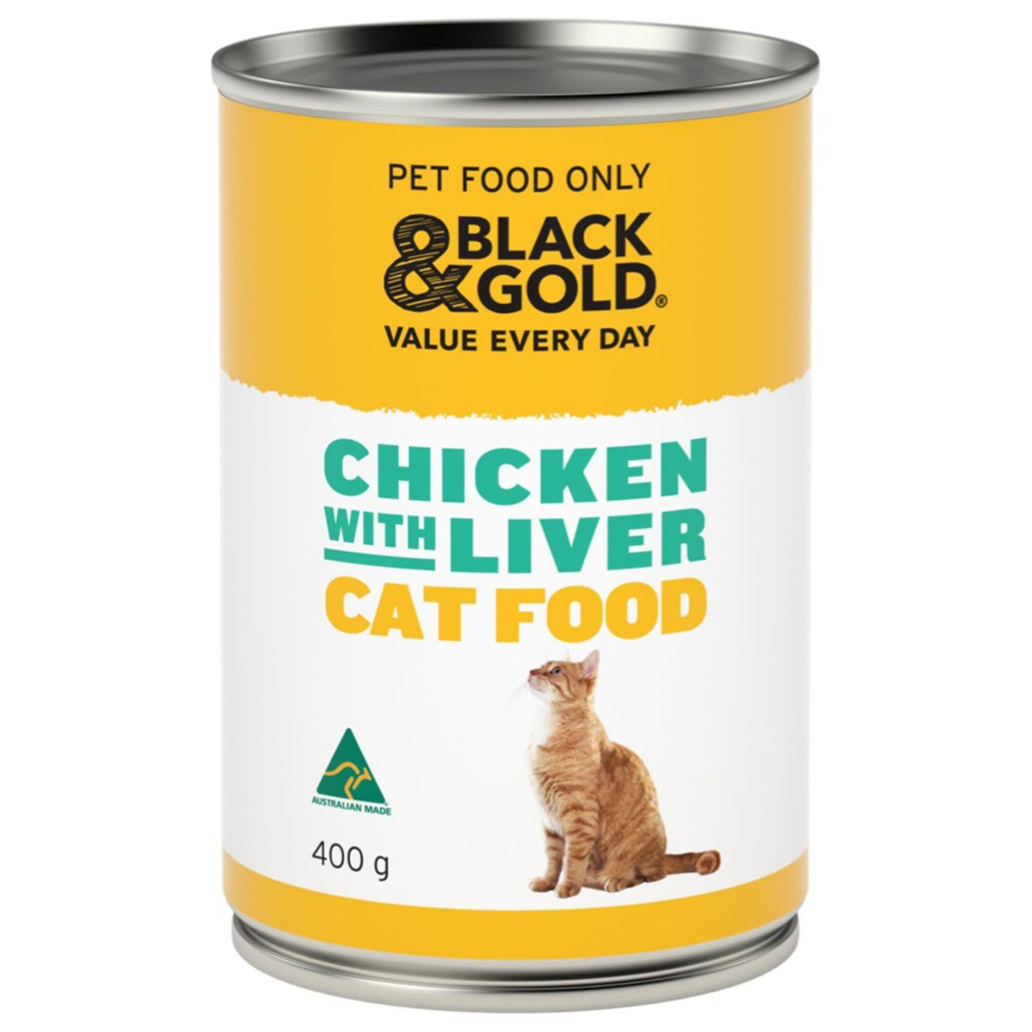 Black & Gold Cat Food Chicken Liver 400g