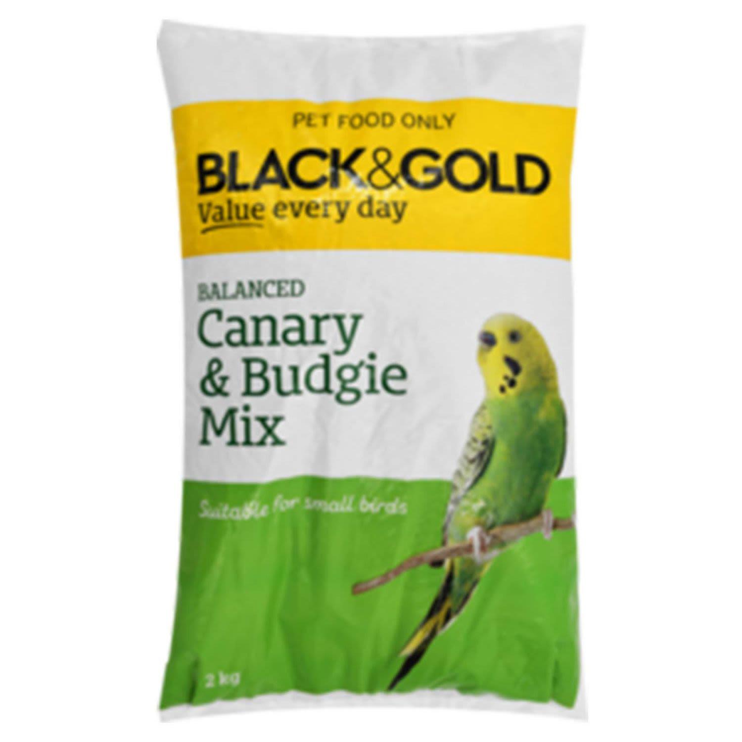 Black & Gold Budgie & Canary Bird Seed Mix 2kg