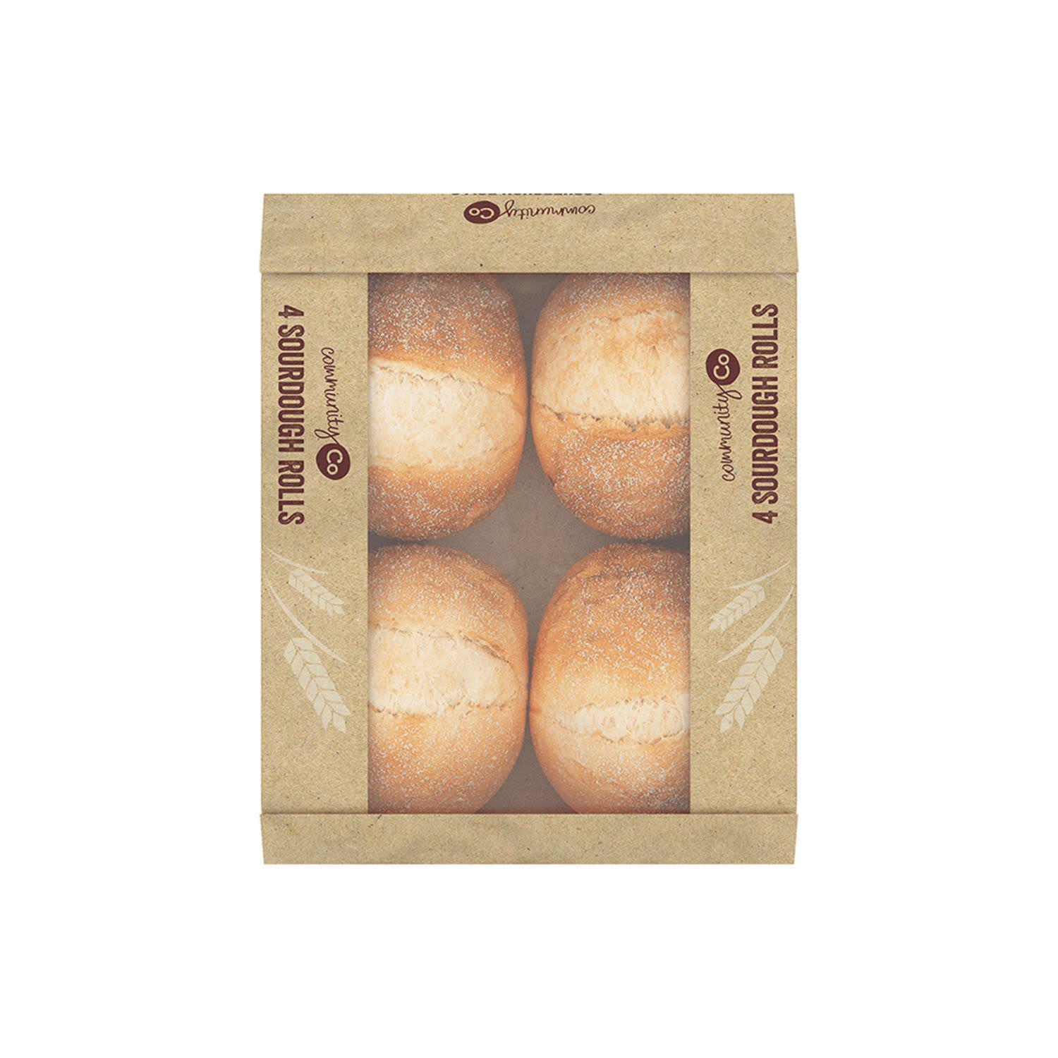 Community Co Sour Dough Bread Roll (4 Pack)
