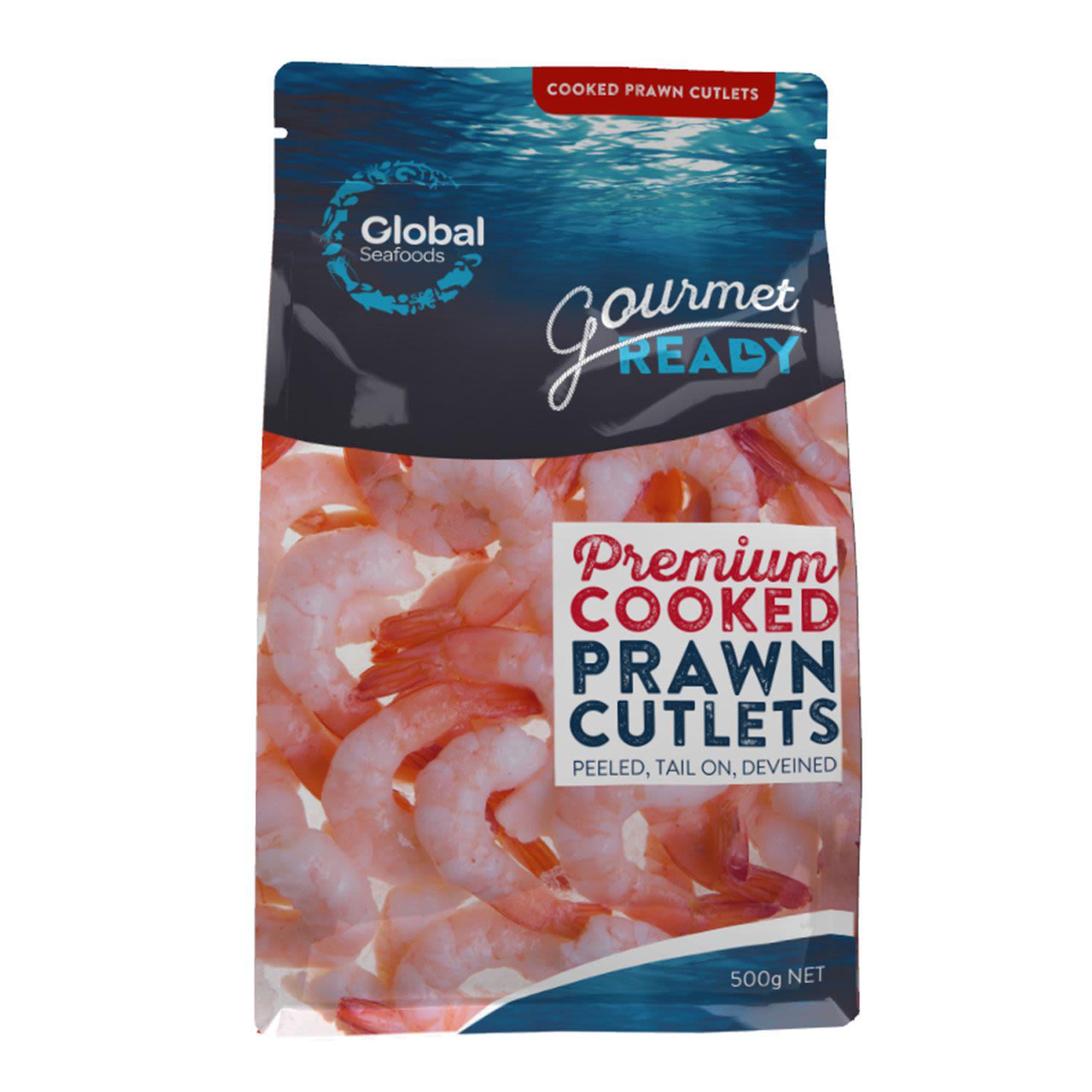 Global Prawns Cooked Tail On 500g
