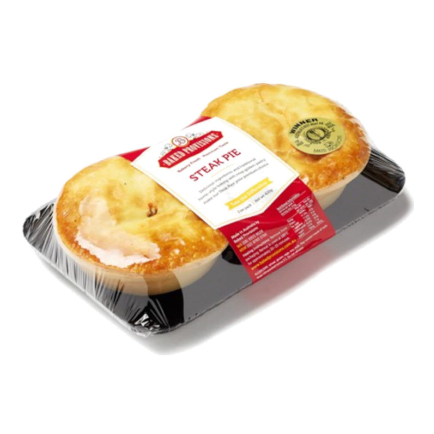 Baked Provisions Steak Pie (2 Pack) 420g
