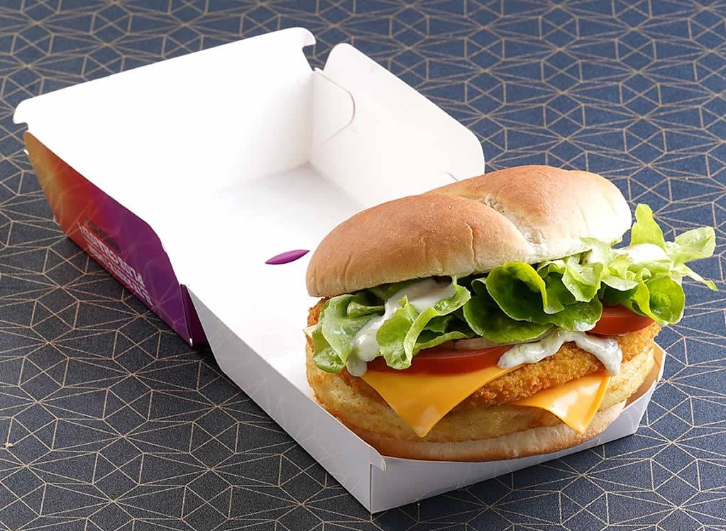 Potato toasty chicken burger