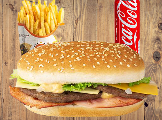 Menu bacon burger