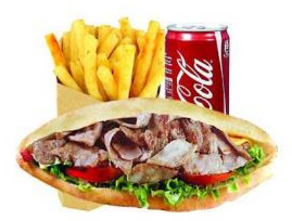 Menu sandwich américaine