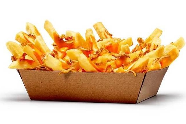 Frites + Cheddar fondu et Oignons fris
