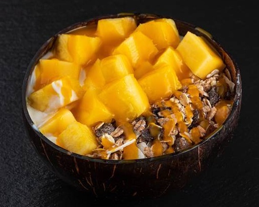 🍍 Fromage Blanc 0%  Mangue Ananas Muesli avec coulis 🥭 