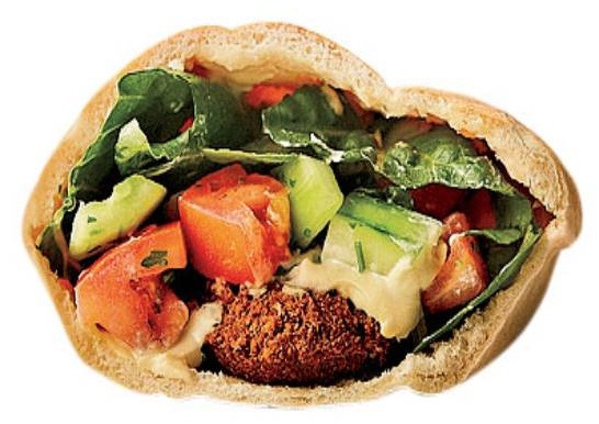 Menu sandwich falafel
