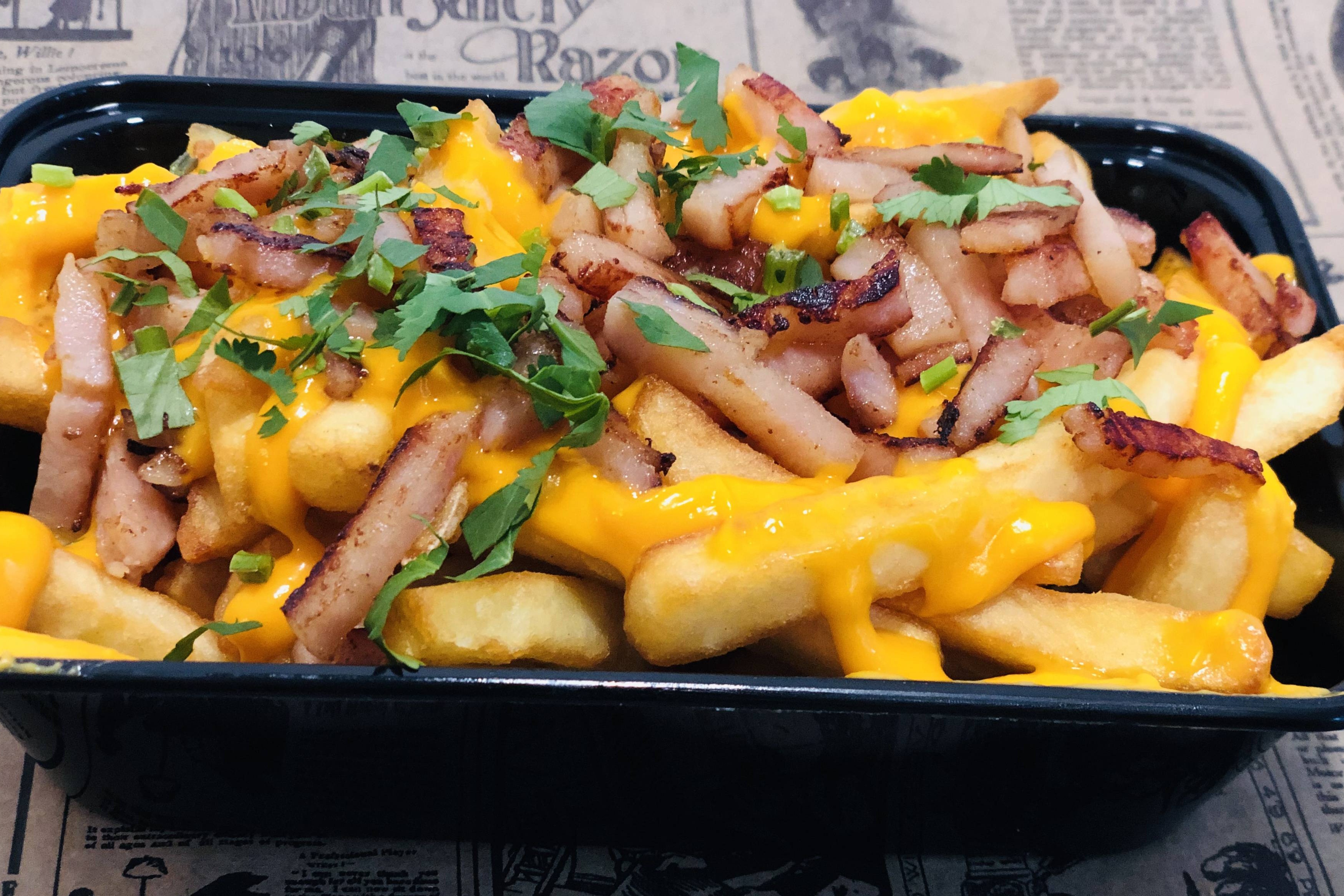 Frites Cheddar et lardons