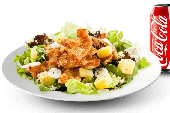 Menu salade poulet