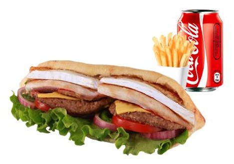 Menu sandwich décalé