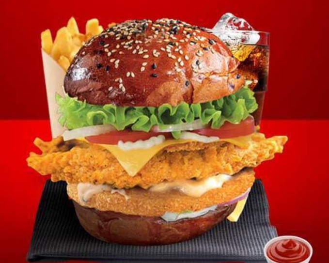 Menu maxi chicken burger
