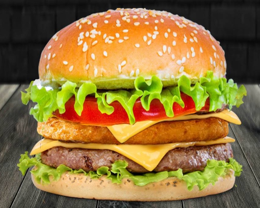Chicken beef burger