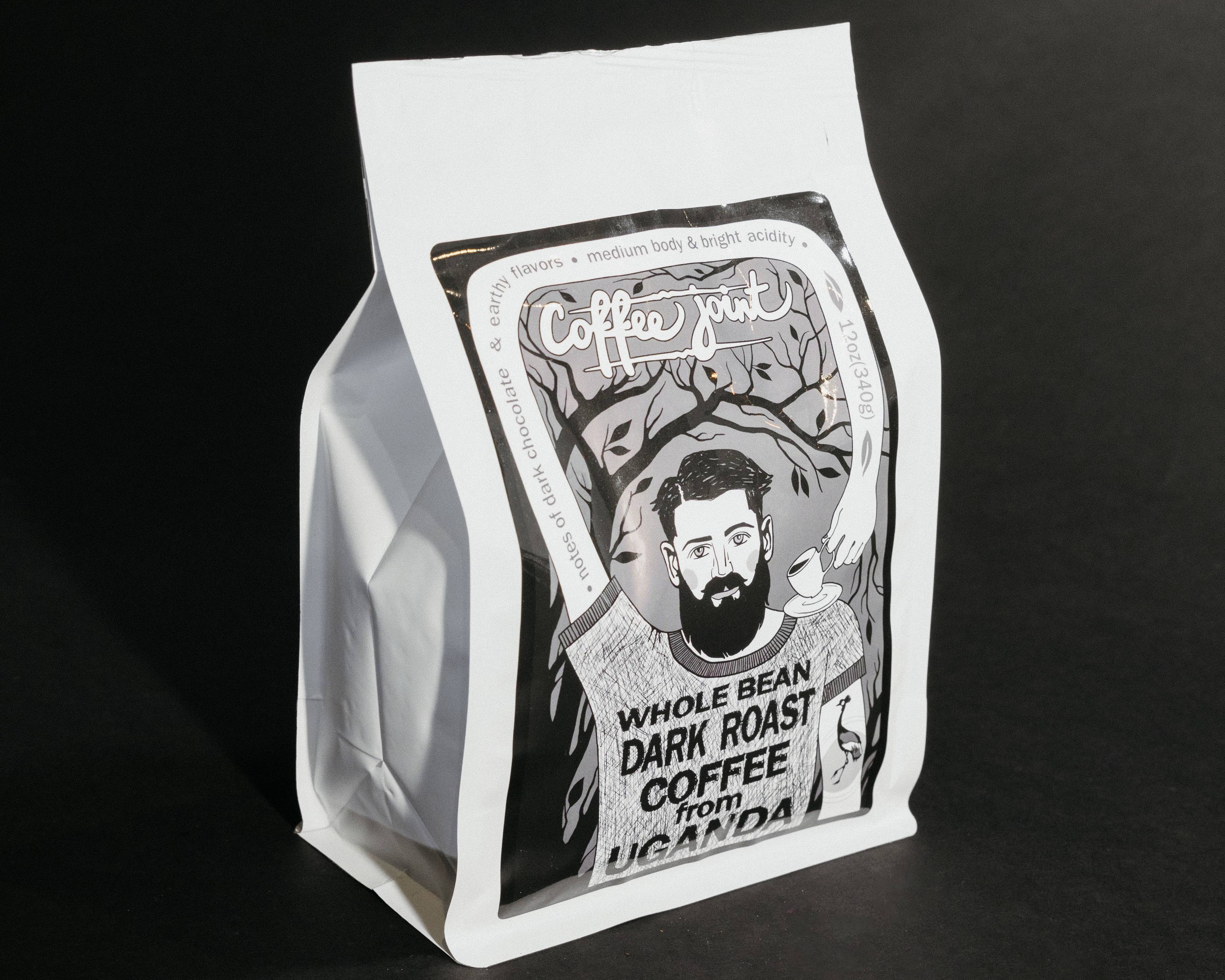 Whole bean Coffee ( Uganda-Dark Roast 12oz )