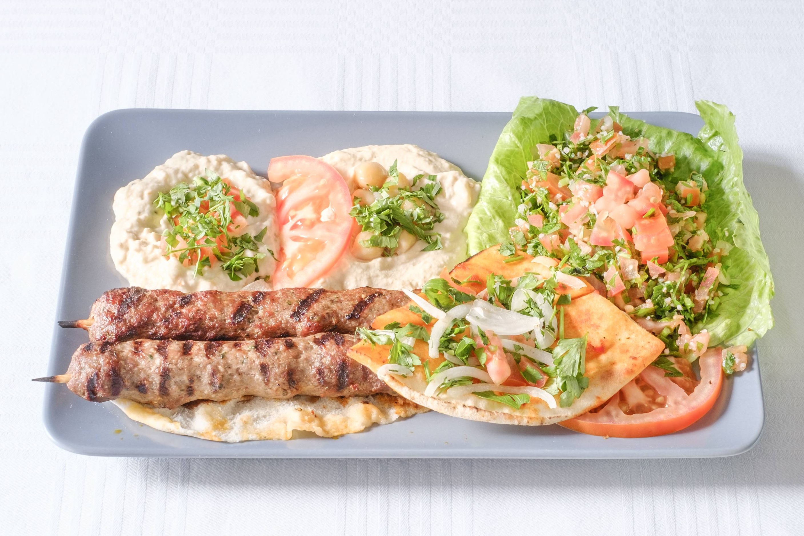 Assiette grillade kefta