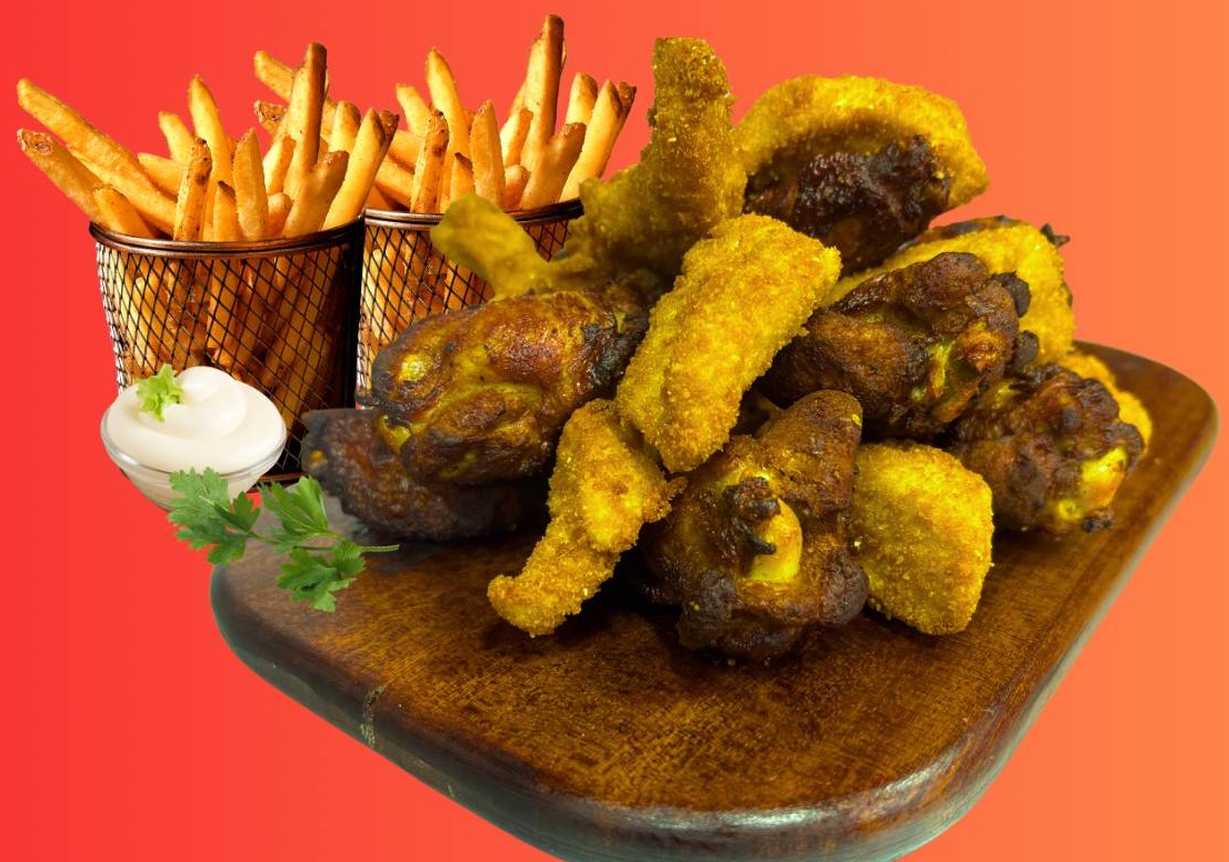 👩‍👧 7 Tenders + 7 Hot Wings + 2 Frites🔥🍗🍟