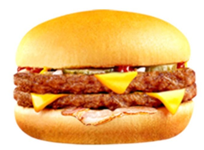 Double cheese bacon burger