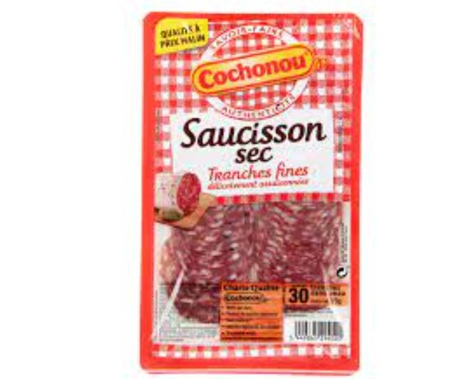 Saucisson sec tranches