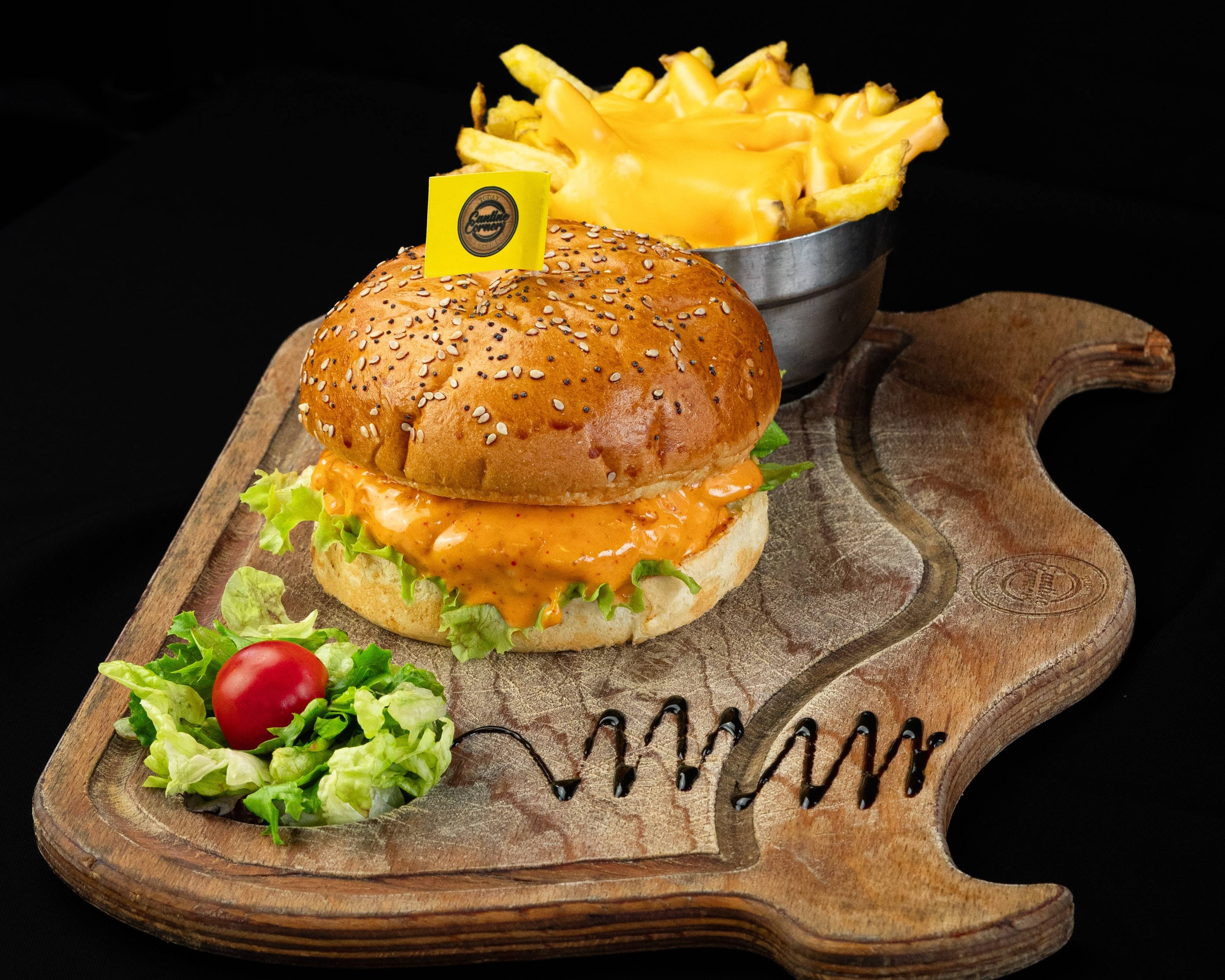 Le Dynamite Chicken Burger