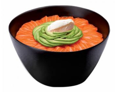 Chirashis saumon avocat cheese
