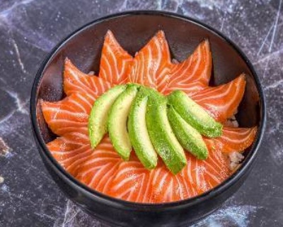 Saumon mariné avocat riz 🥑