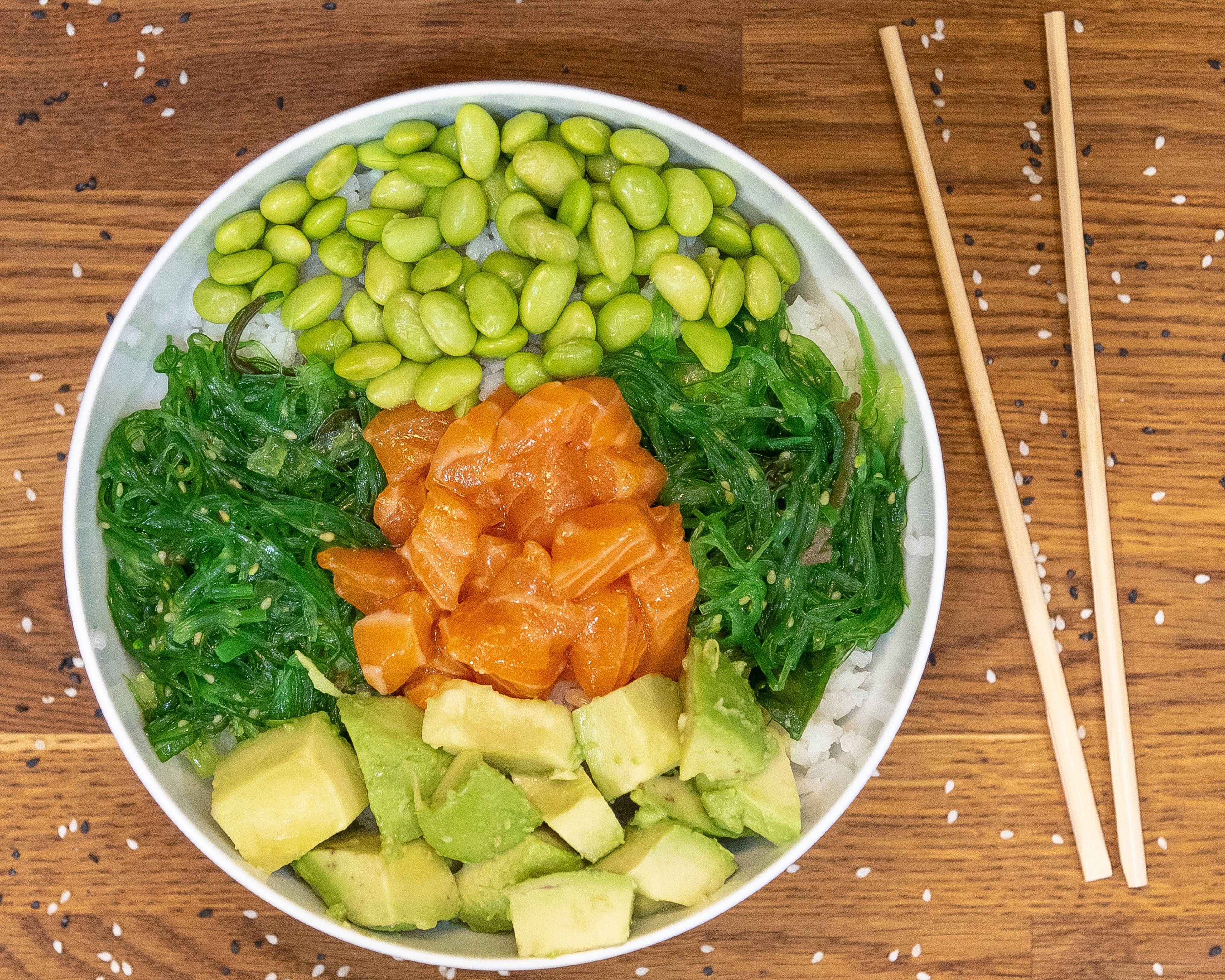 Poké Saumon, Légumes