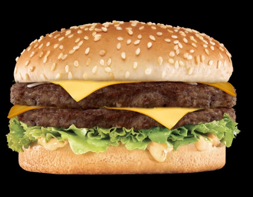 Menu double burger