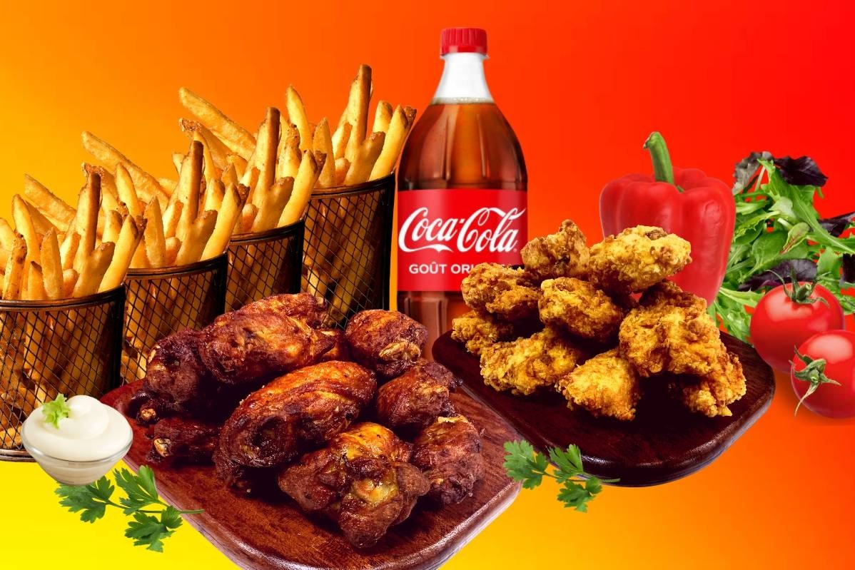🏀 Menu Equipe Mix (15 hot wings • 15 tenders)🔥🐔👨‍👩‍👧‍👧