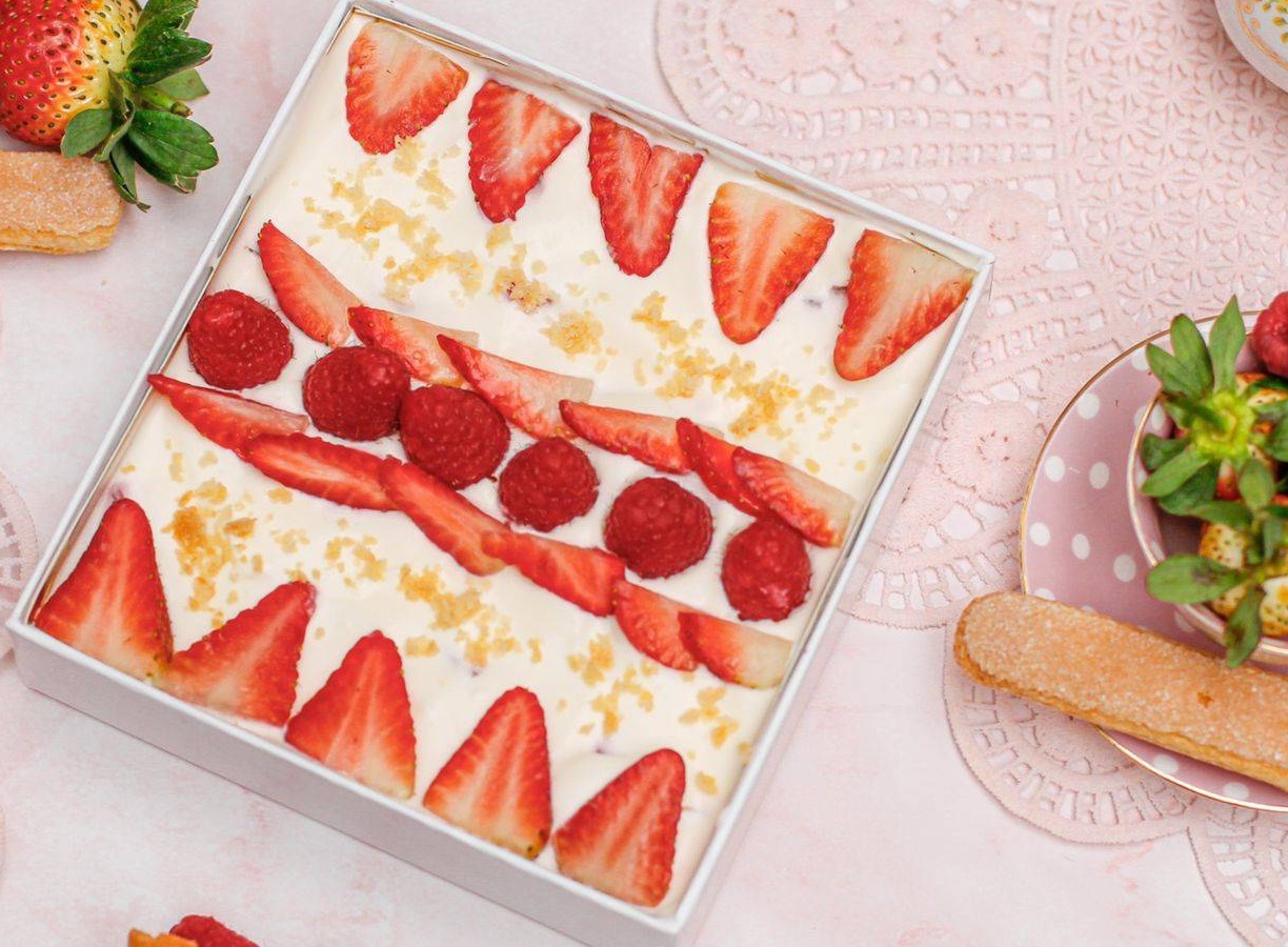 Tiramisu 🧁fraise façon fraisier🍓🍓😍