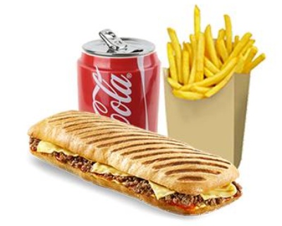 Menu panini viande hachée 
