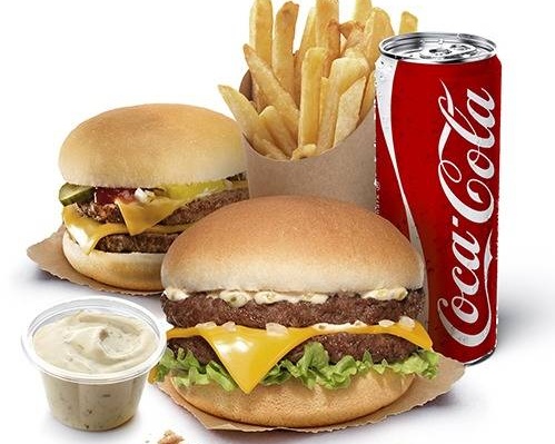1 Double cheese bacon + 1 Cheeseburger