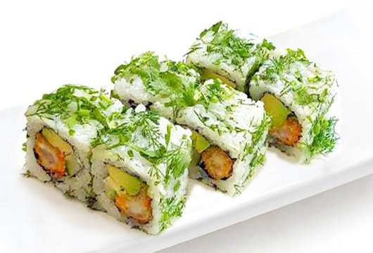 K1. Green rolls saumon