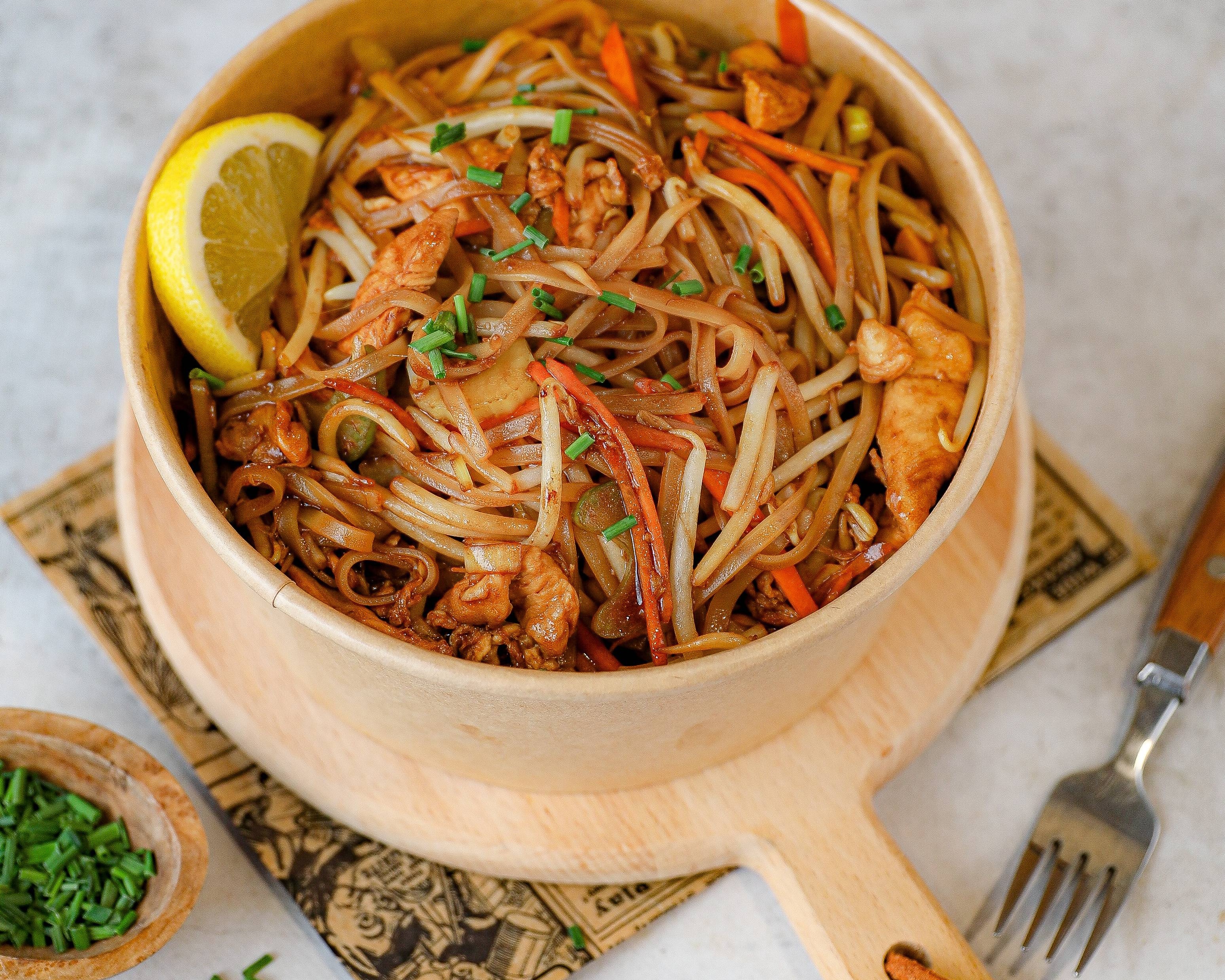Pad thaï poulet