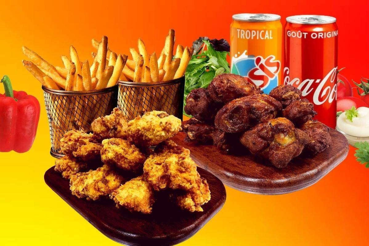 🏀 Menu Duo Mix (7 hot wings • 7 tenders)🔥🐔
