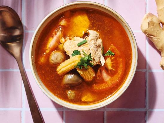Tom Yam Kai (soupe citronnelle poulet)