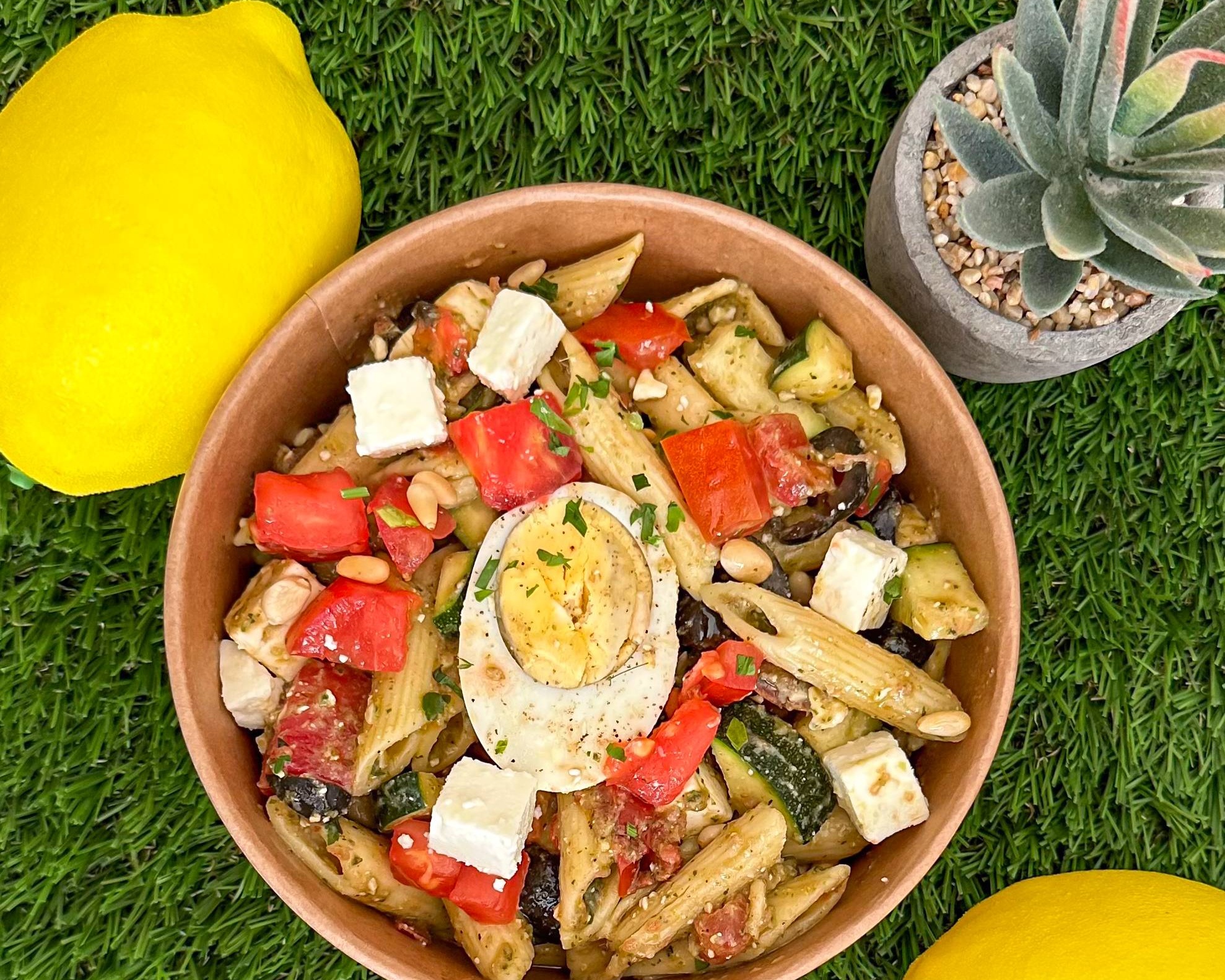 Salade de Penne tomate courgette olive 🍅🫒