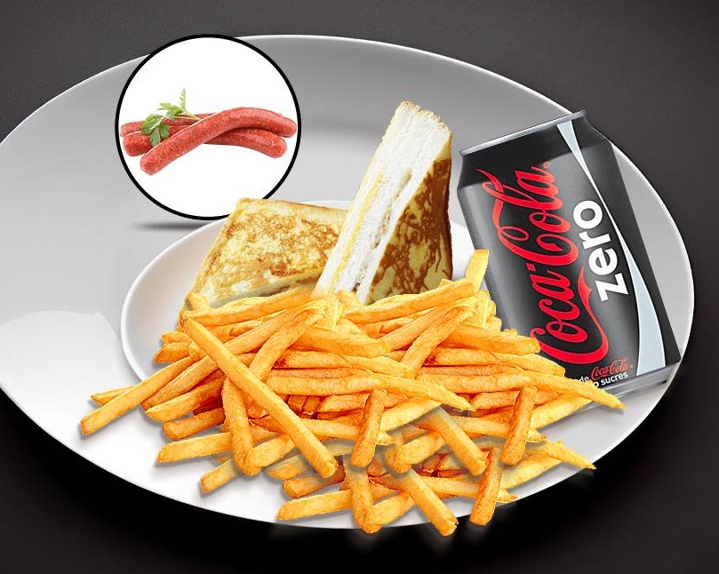 Menu Croque Mr au Merguez