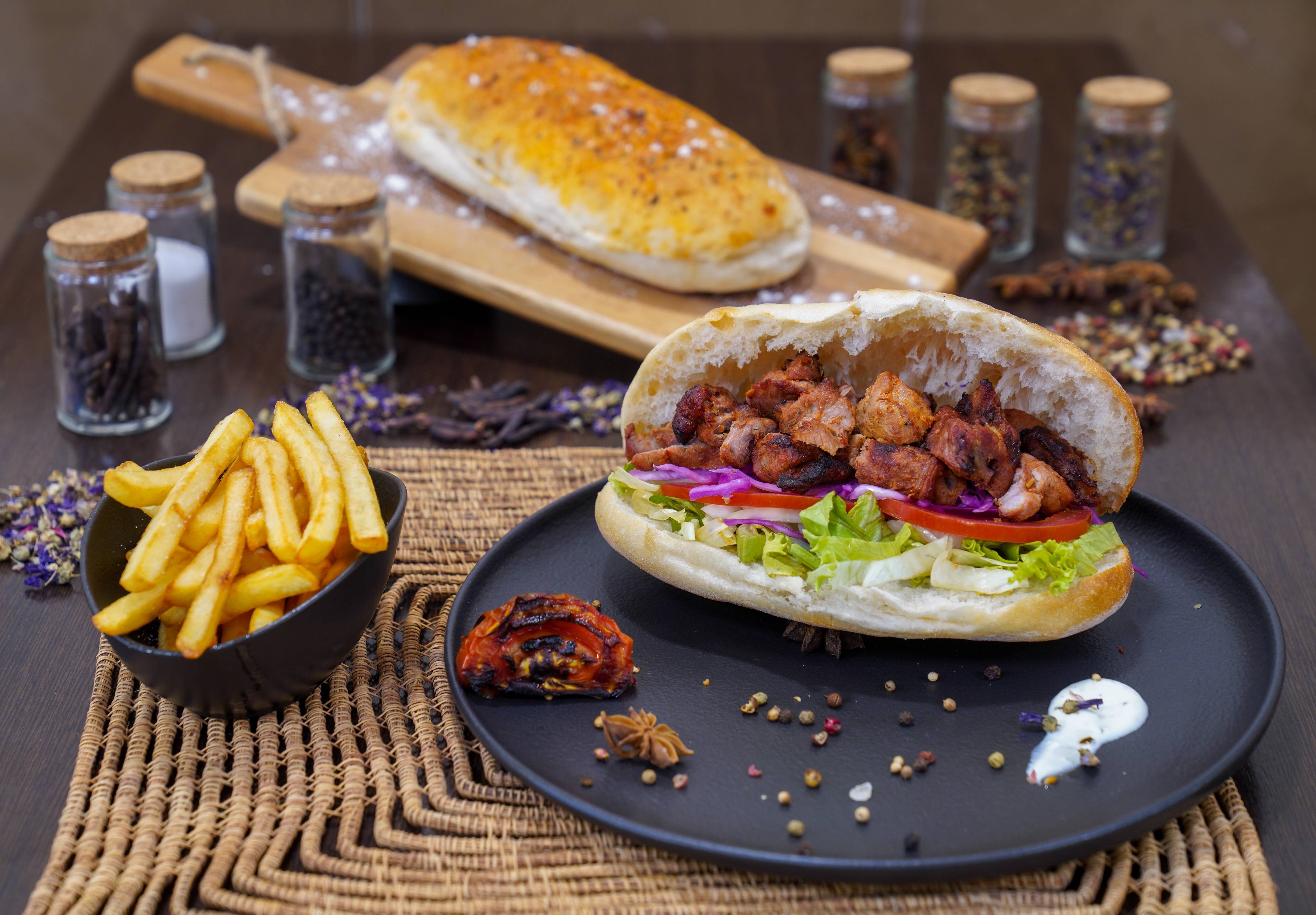 Menu sandwich agneau ---( k )