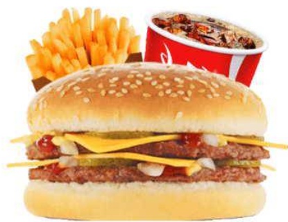 Menu double cheeseburger 