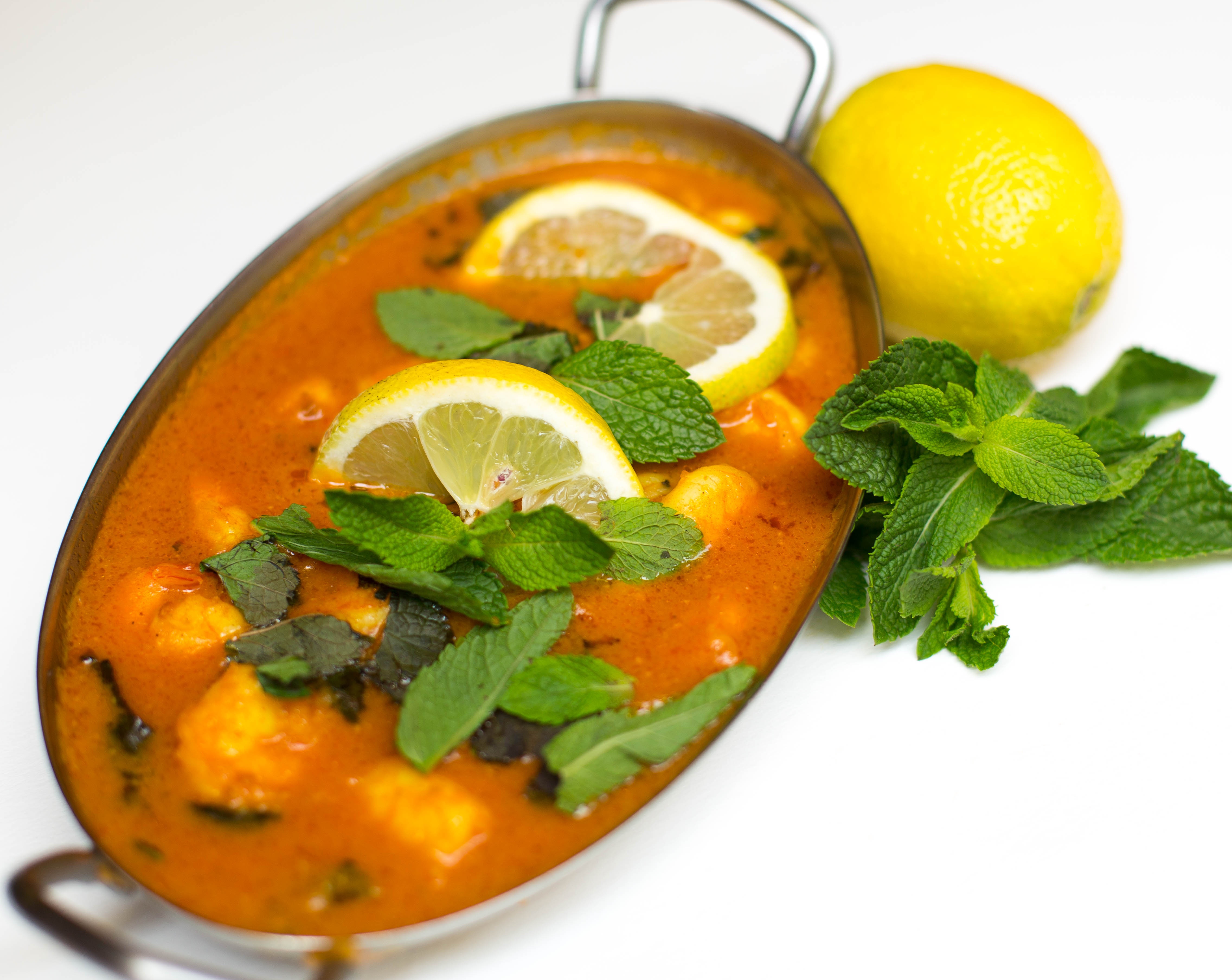 Crevettes à la menthe