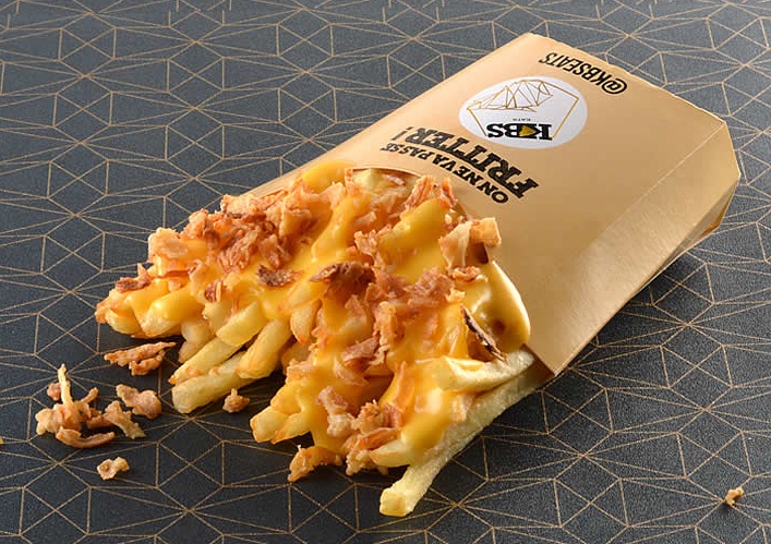 Frites Cheddar oignons frits