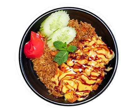 Khao pad poulet pané