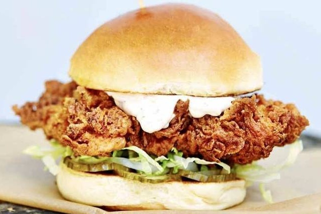 Menu fried chicken burger