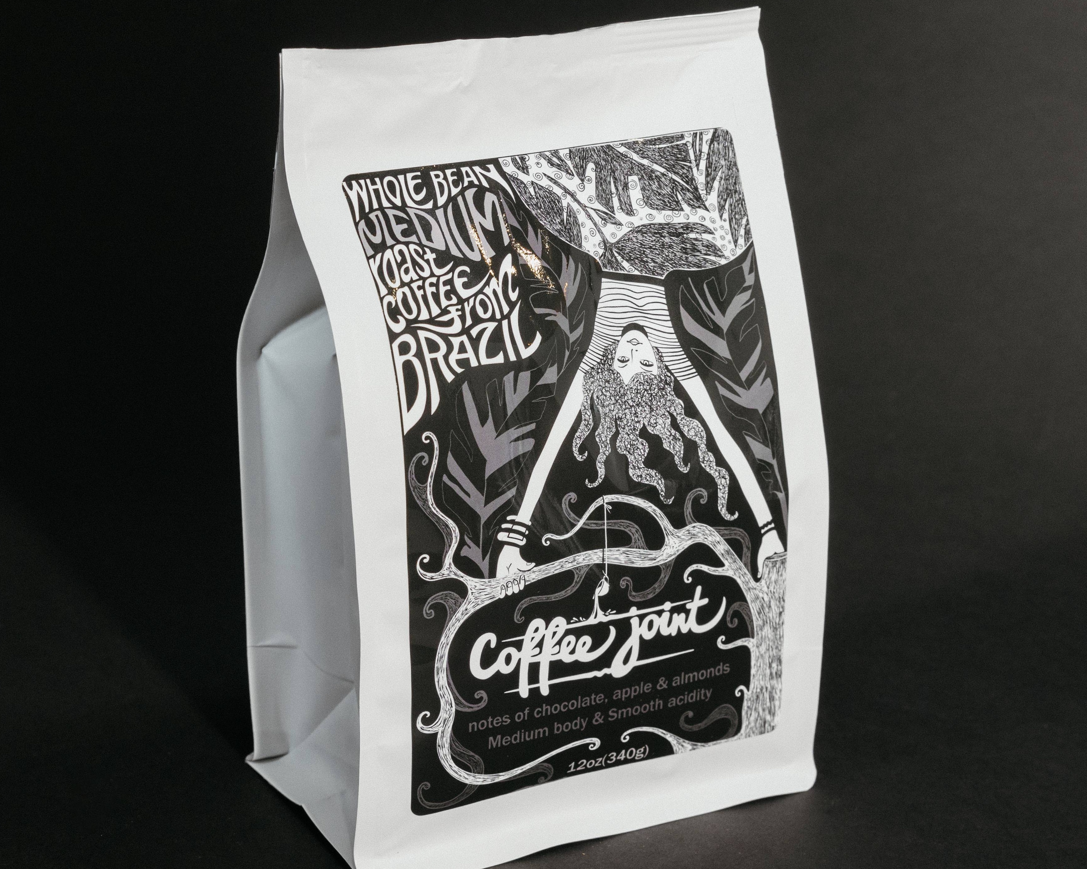 Whole Bean Coffee ( Brazil-Medium Roast 12 oz )