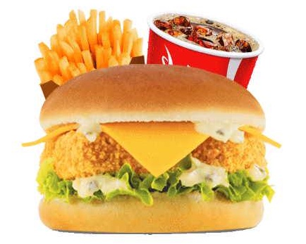 Menu fish burger
