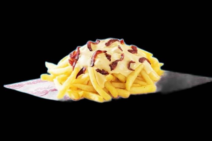 Frites sauce et bacon