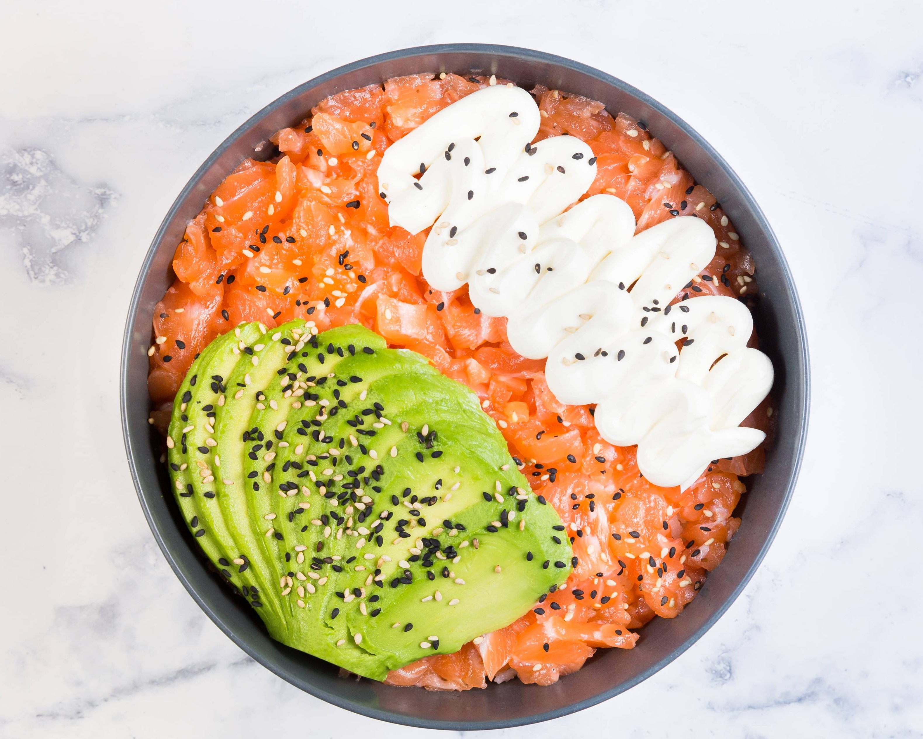 Tartare saumon  avocat cheese