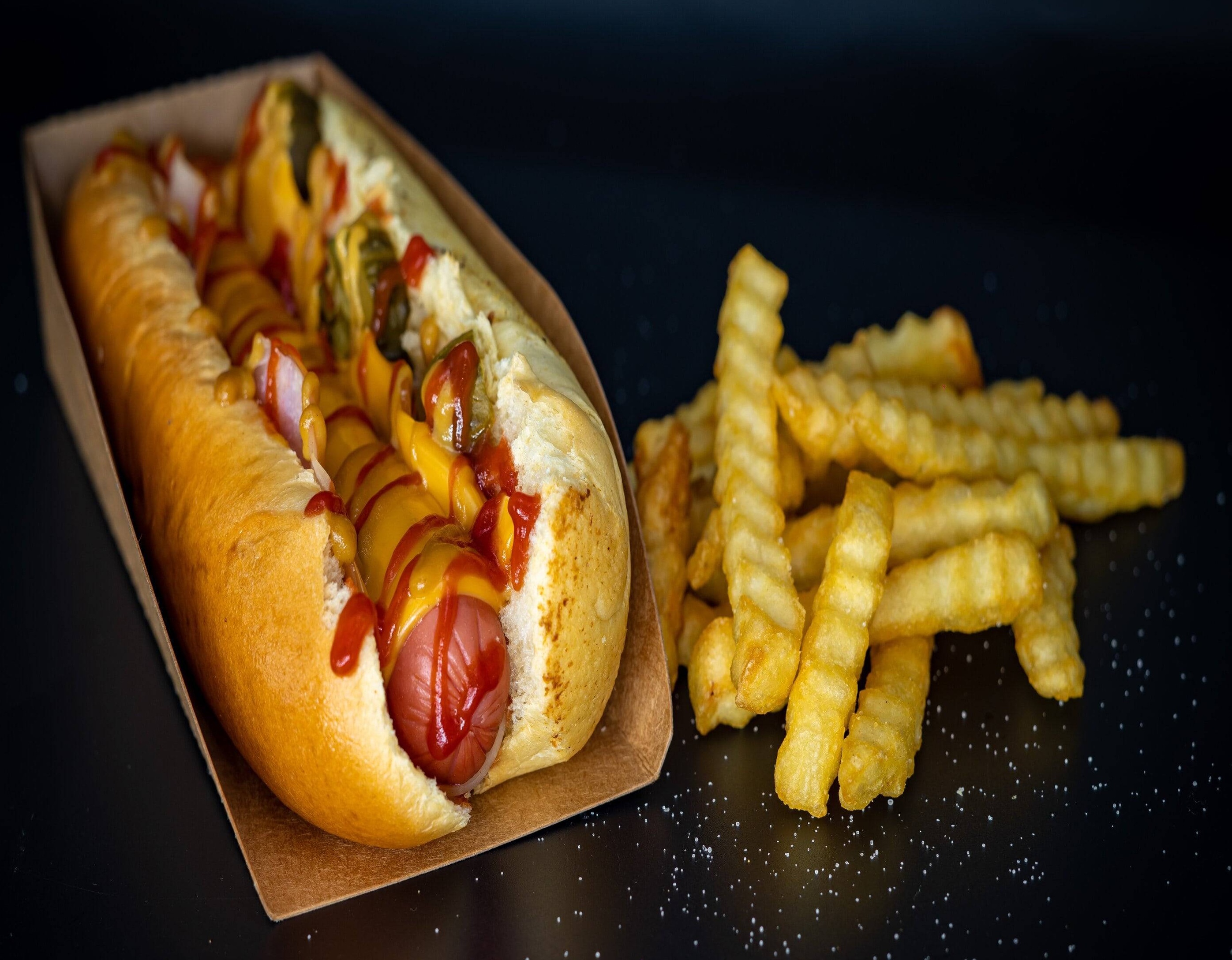 Menu hot-dog bacon 